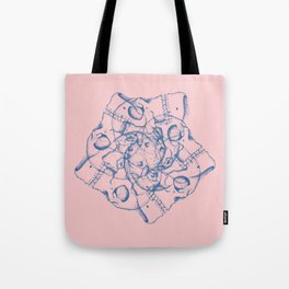 Blue Lethal Flora effie design Tote Bag