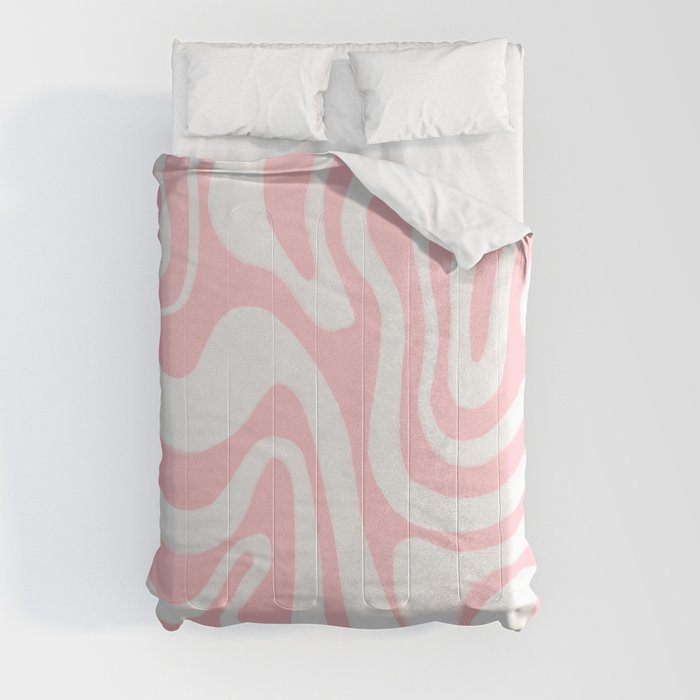 Crystal Rose Pink Liquid Swirl Comforter