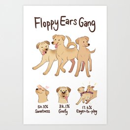 Floppy Ears Gang Art Print