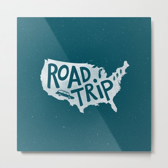 Road Trip USA - reverse Metal Print