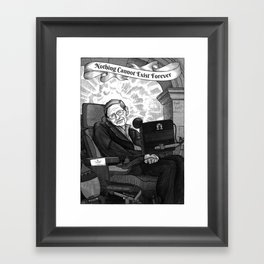 Portrait of Stephen W. Hawking Framed Art Print