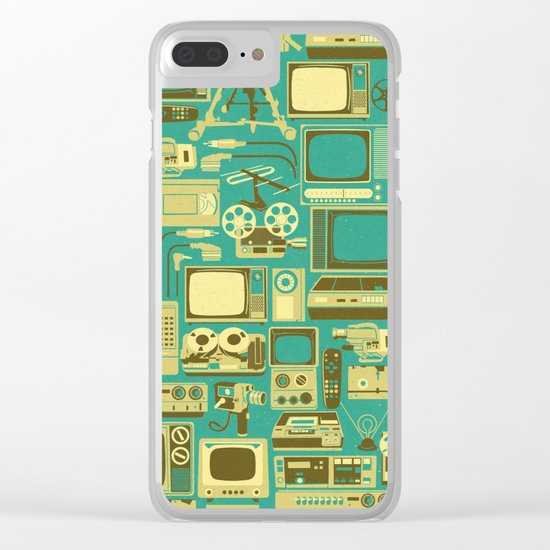 Retro technology Clear iPhone Case