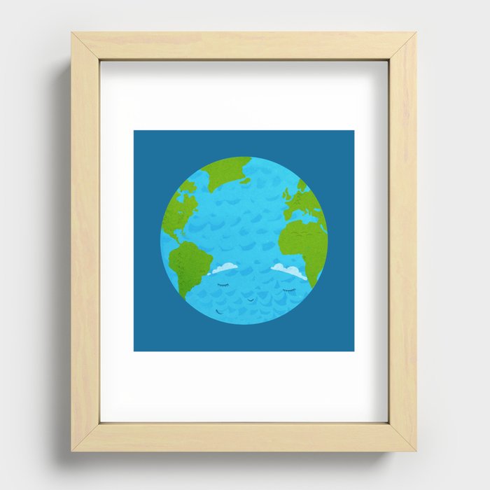 The Happy Planet Earth Recessed Framed Print