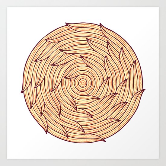 Maelstrom (warm) Art Print