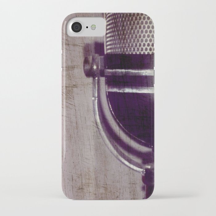 Vintage Microphone (scratched) iPhone Case