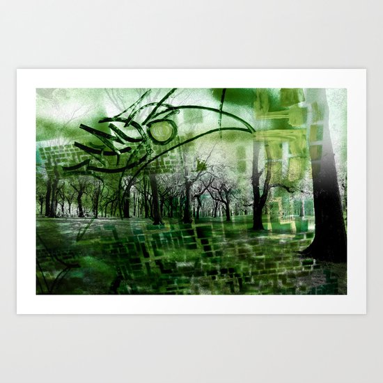 Retrollage 2.. Art Print