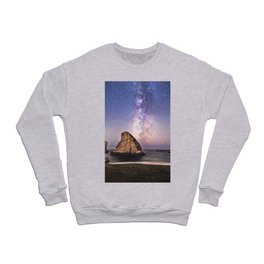 Milky Way Stars Ocean Sea Coast Crewneck Sweatshirt