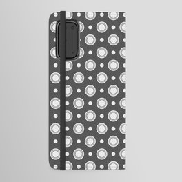 Elegant Dots Polka Dots Circles Gray Grey White Android Wallet Case