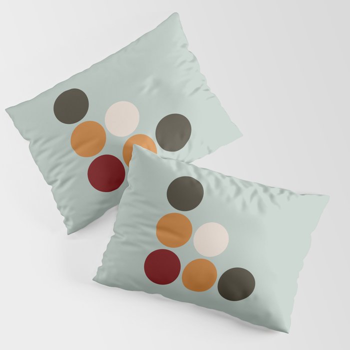 Akateko - Classic Colorful Minimal Retro Dots Pillow Sham