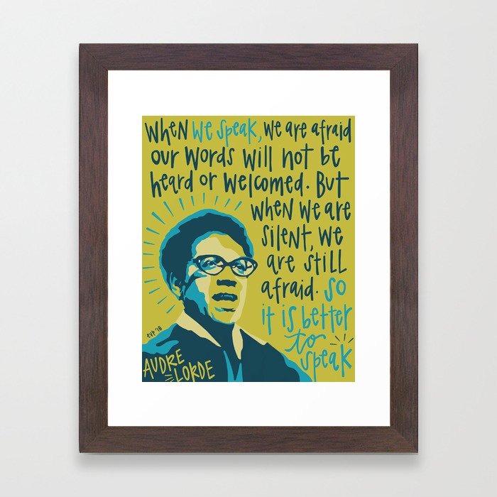 Audre Lorde. Framed Art Print by emilyvpcreates | Society6