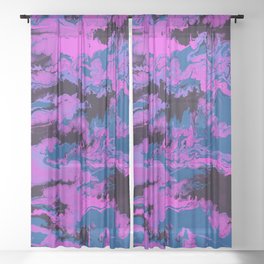 Stormy Pink Sheer Curtain