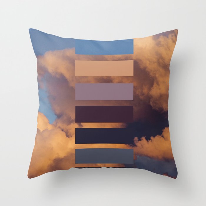 Cotton Candy Clouds Throw Pillow