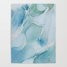 Abstract hand painted alcohol ink texture  Poster