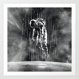 Spacediving Astronaut Art Print