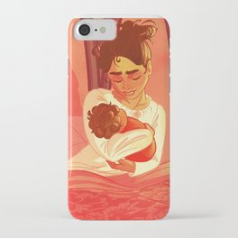Mother and curly girly iPhone Case