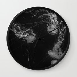 Jellyfish (Black and White) Wall Clock