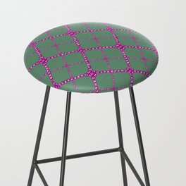 Pattern "Pink pearls" on a green background Bar Stool