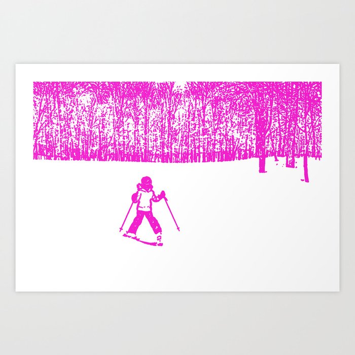 Little Skier II Art Print