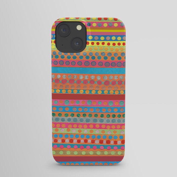 Multi Dots and Stripes iPhone Case