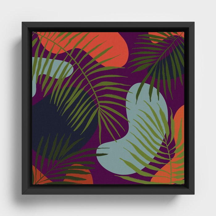 Palm Fronds Art II Framed Canvas