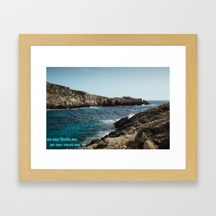 Wild and free, all the way to the sea Framed Art Print