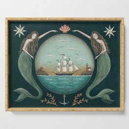 Sirens of the Sea by Donna Atkins Serving Tray