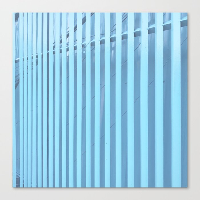 Blue Pastel Stripes Canvas Print