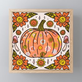 Happy Pumpkin Framed Mini Art Print