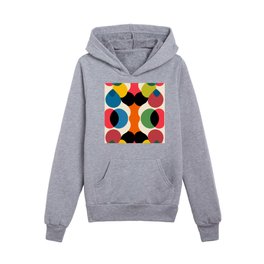 bright and colorful trees retro poster Kids Pullover Hoodies