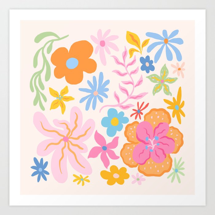 Candy Flowers Art Print