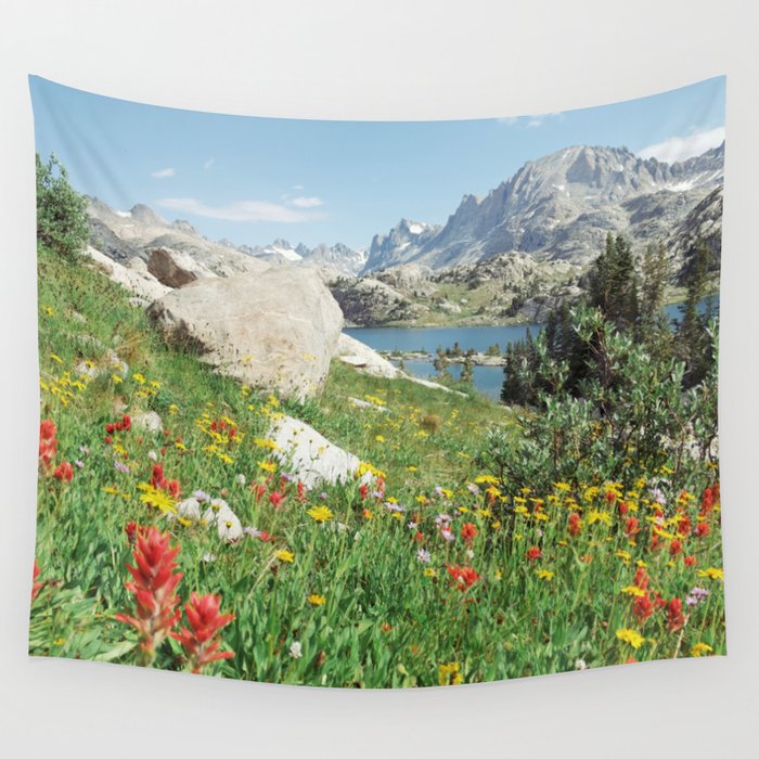 August Wildflowers in the Rockies Wall Tapestry