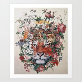 Flower Tiger Art Print