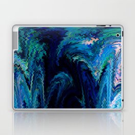 Distorted Blue Pattern Artwork Laptop Skin