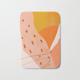 Abstract Sherbet Shapes Of Orange And Yellow. Bath Mat