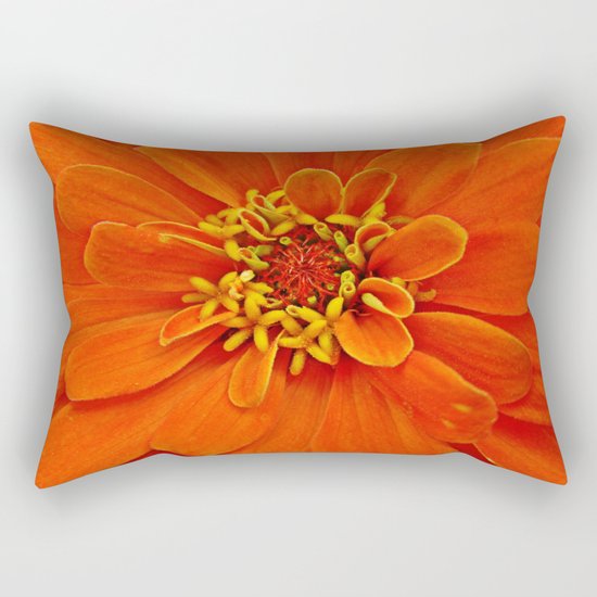 Orange Petals Rectangular Pillow