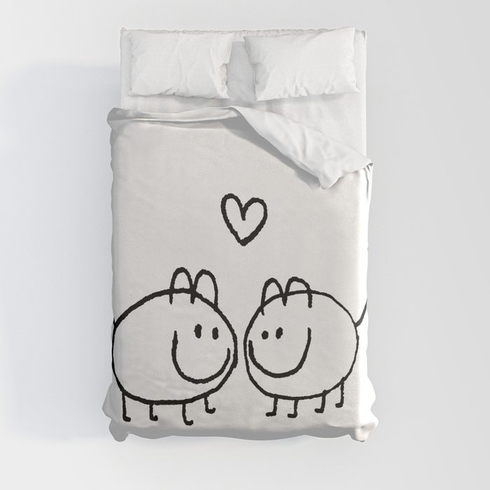 LOVE AND SHIT HAPPENS Duvet Cover