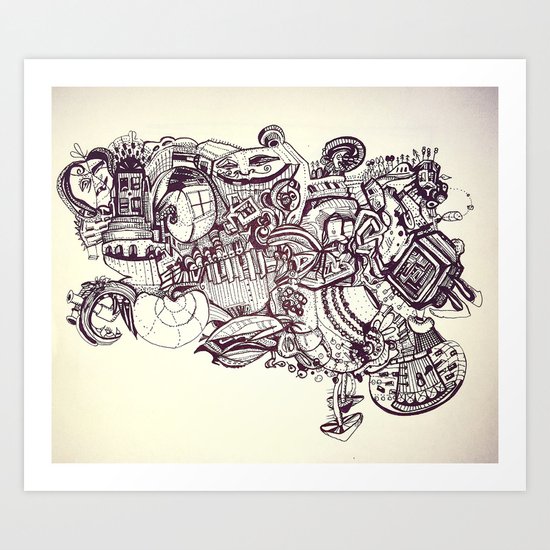 Door to Door Art Print