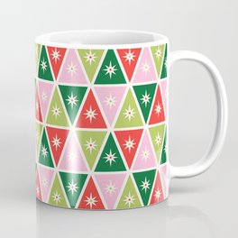Retro Christmas Triangles Mug