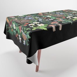 Rabbit and Strawberry Garden Tablecloth