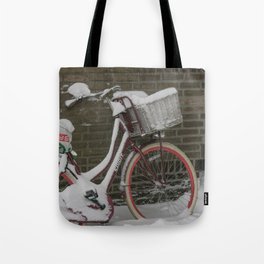 Dutch Bike Still live - Typical Winter Scene in the Netherlands - Travel Photography Tote Bag