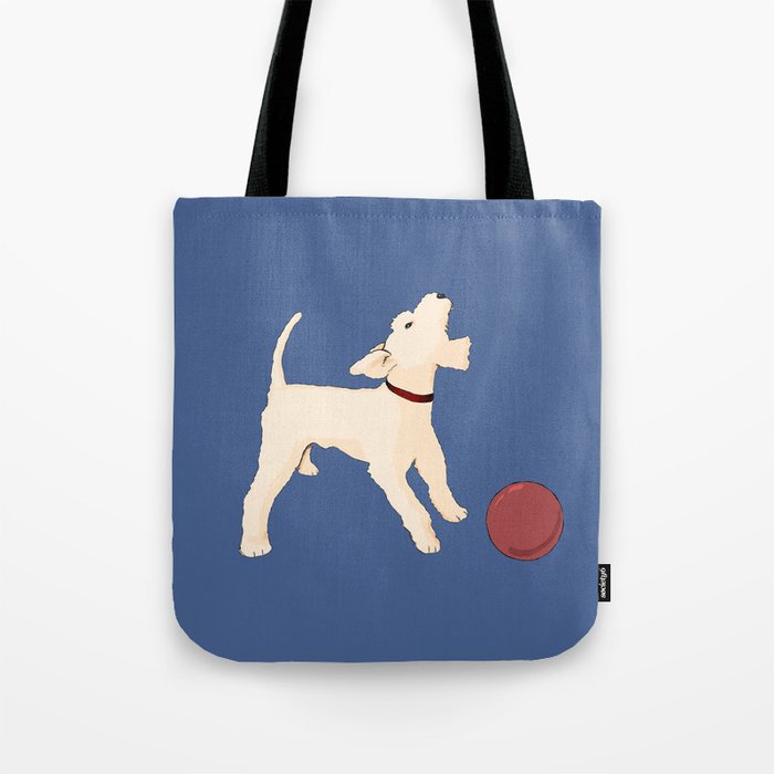Terrier barking Tote Bag