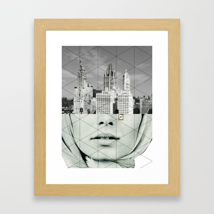 Der Traum von der Stadt Framed Art Print