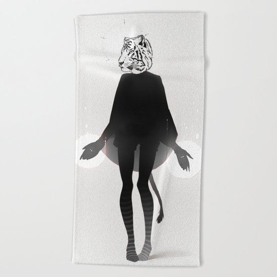 虎 Beach Towel