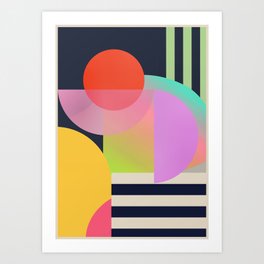 Abstract Geometric Shapes 212 Art Print