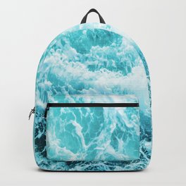 Perfect Sea Waves Rucksack | Wave, Color, Vintage, Waves, Turquoise, Pattern, Curated, Abstract, Tropical, Ocean 
