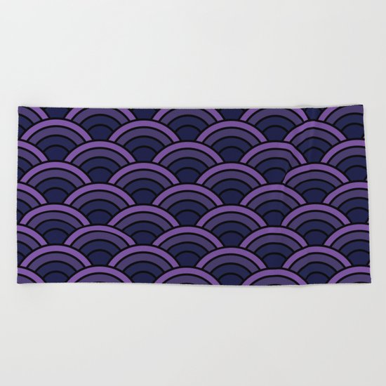 Night Waves Beach Towel