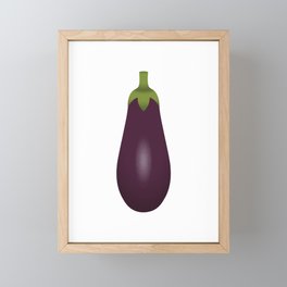 Absolute Purple Eggplant Illustration Framed Mini Art Print