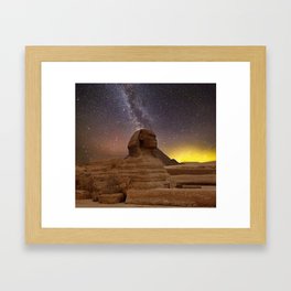egypt night sky Framed Art Print