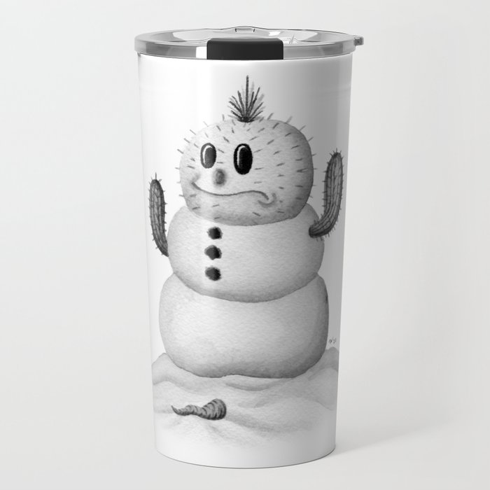 Cactus Snowman Travel Mug