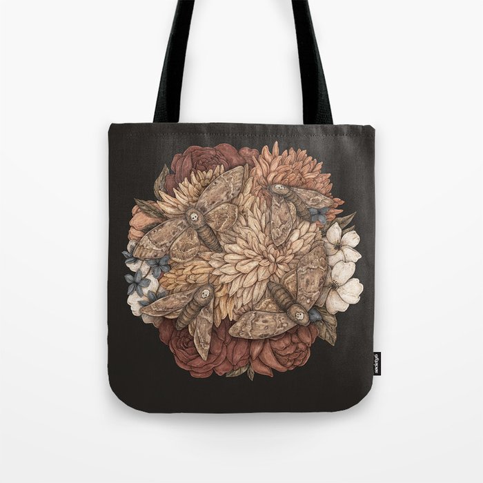 Flowers and Moths Tote Bag